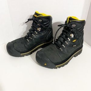 KEEN Utility Men's Milwaukee 6" Steel Toe Waterproof Work Boots Lace Up Black 🥾